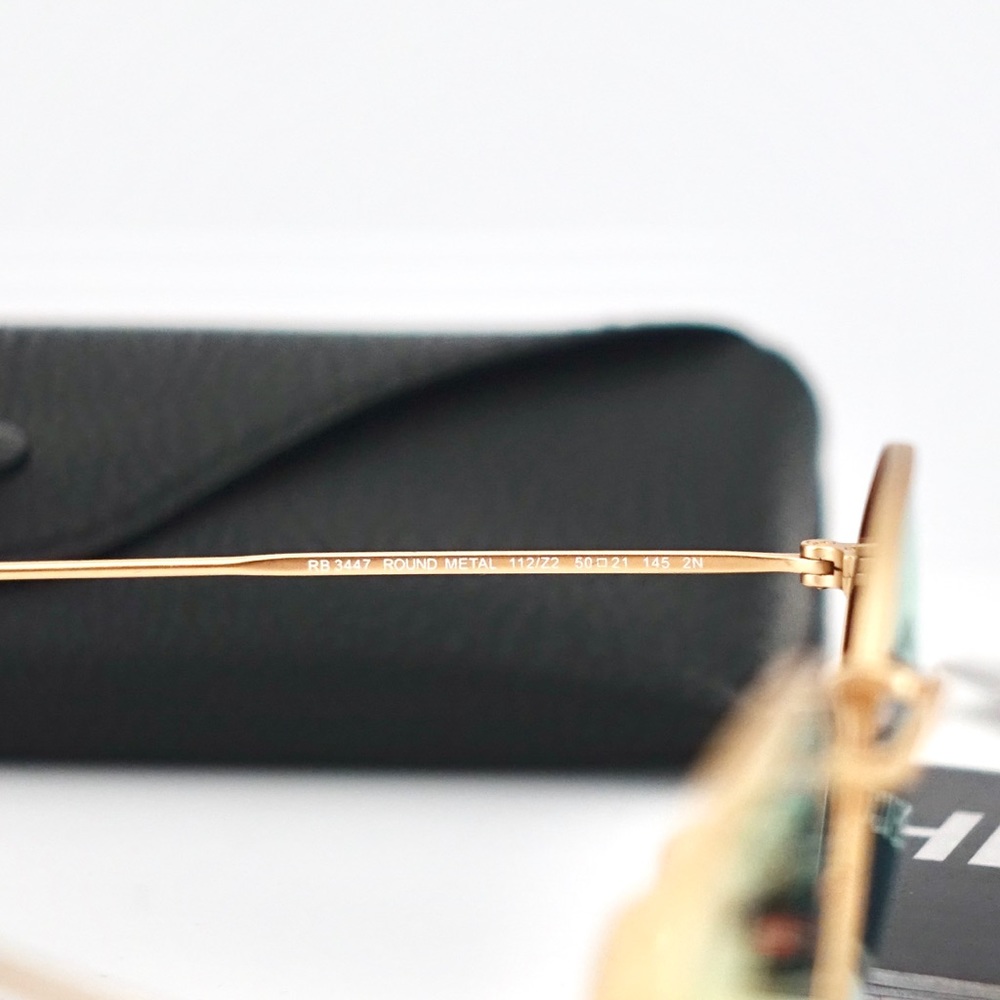 Ray Ban Round Gold Copper Mirror RB3447 - Picture 7 of 8